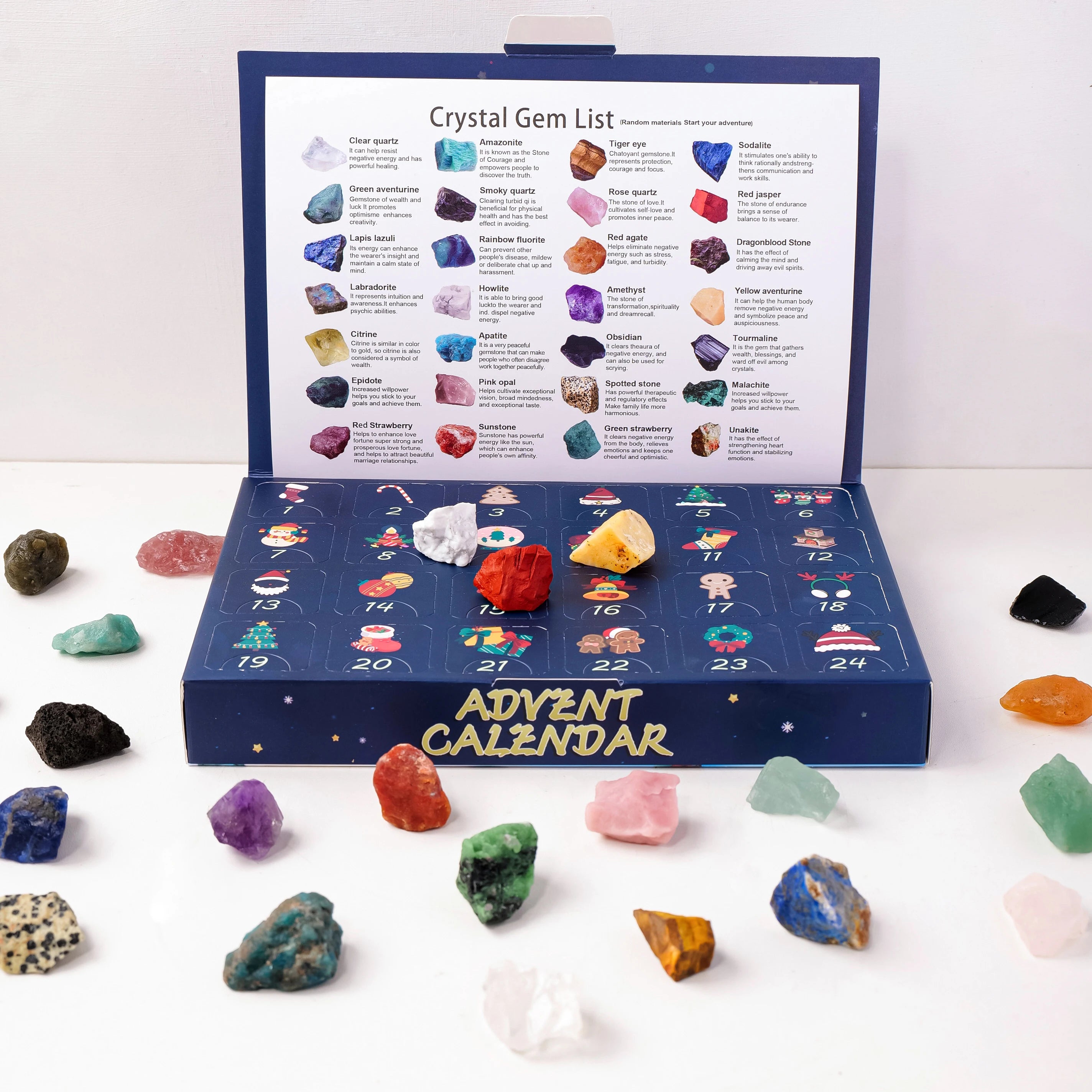 Crystal Mineral Gift Box Chakra Stone Collection
