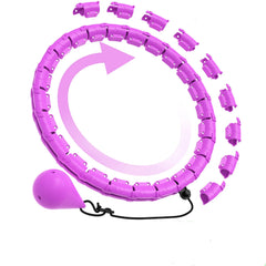 24-Section Weighted Hula Hoop Detachable for Women Body Toning Adjustable Full Body Workout Home Fitness Equipment
