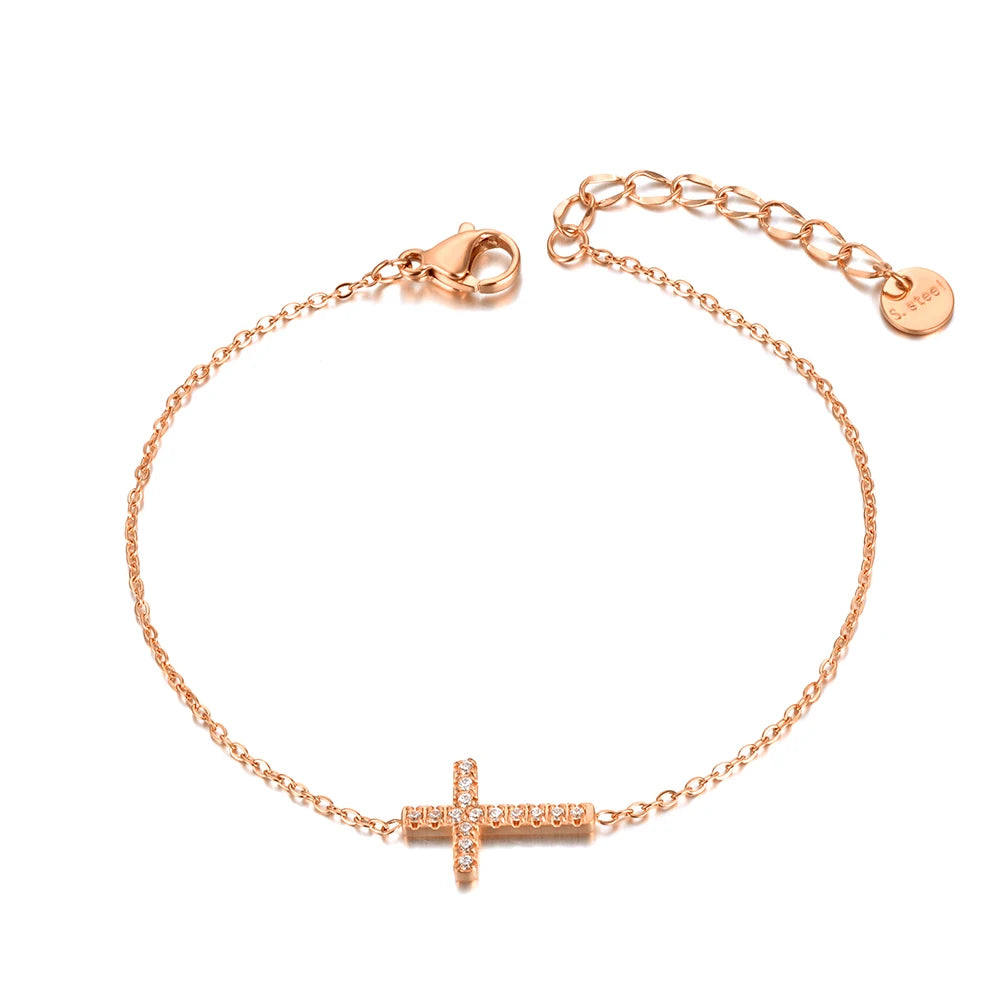 Stainless Steel Cross Faith Bracelet