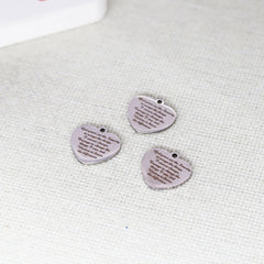 Serenity Prayer Heart Charm Set