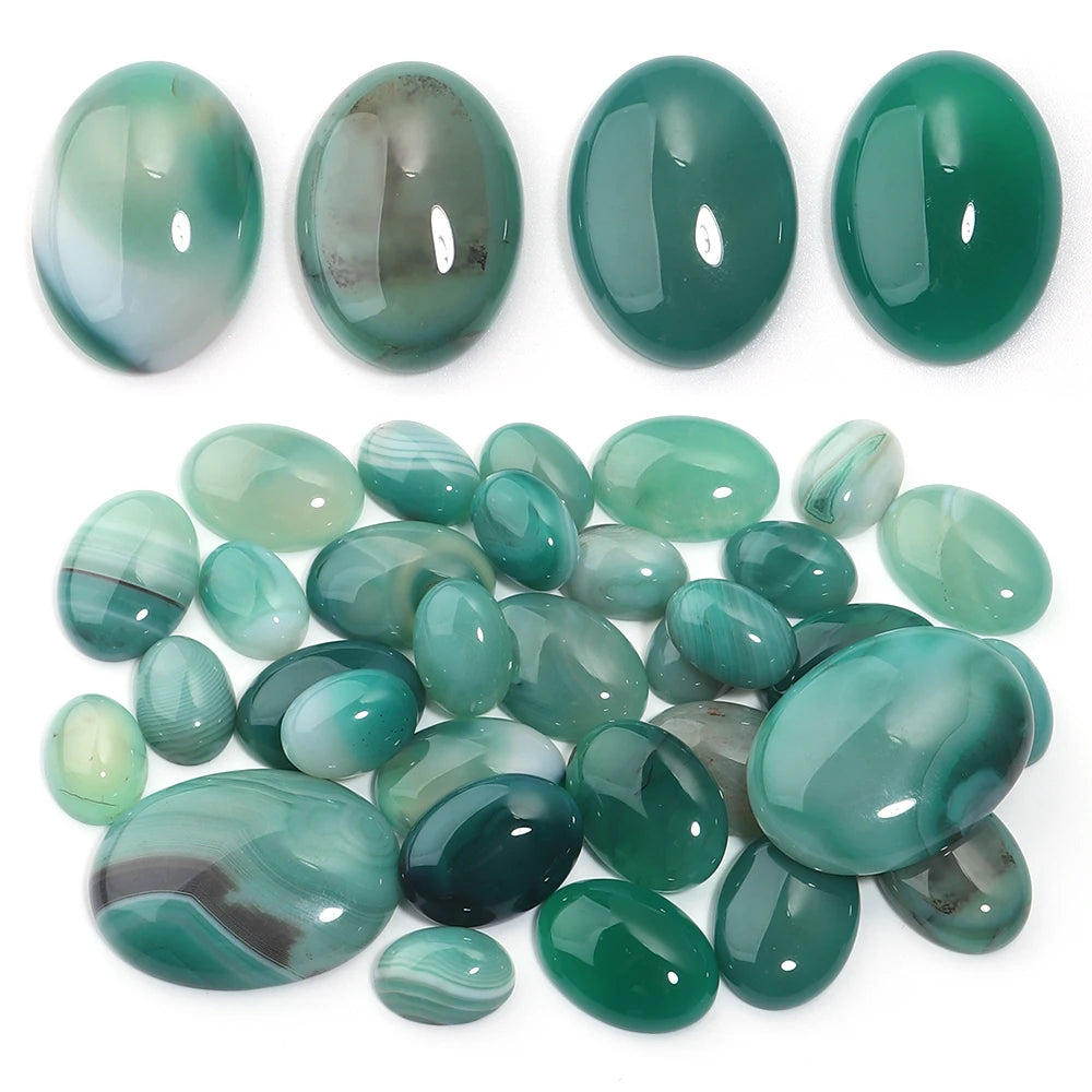 Natural Stone Oval Cabochon Beads