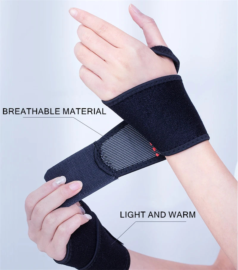 Self-Heating Magnetic Wrist Support Brace for Pain Relief