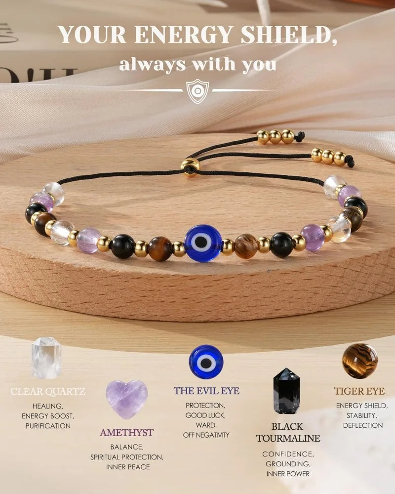 Evil Eye Crystal Protection Bracelet