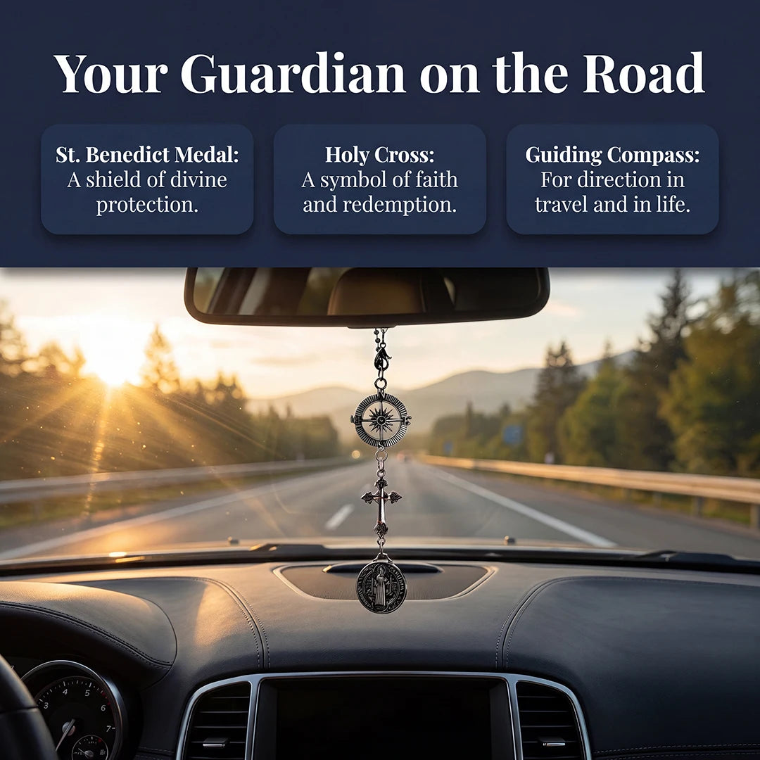 Christian Car Protection Cross Hanging Charm
