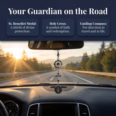 Christian Car Protection Cross Hanging Charm