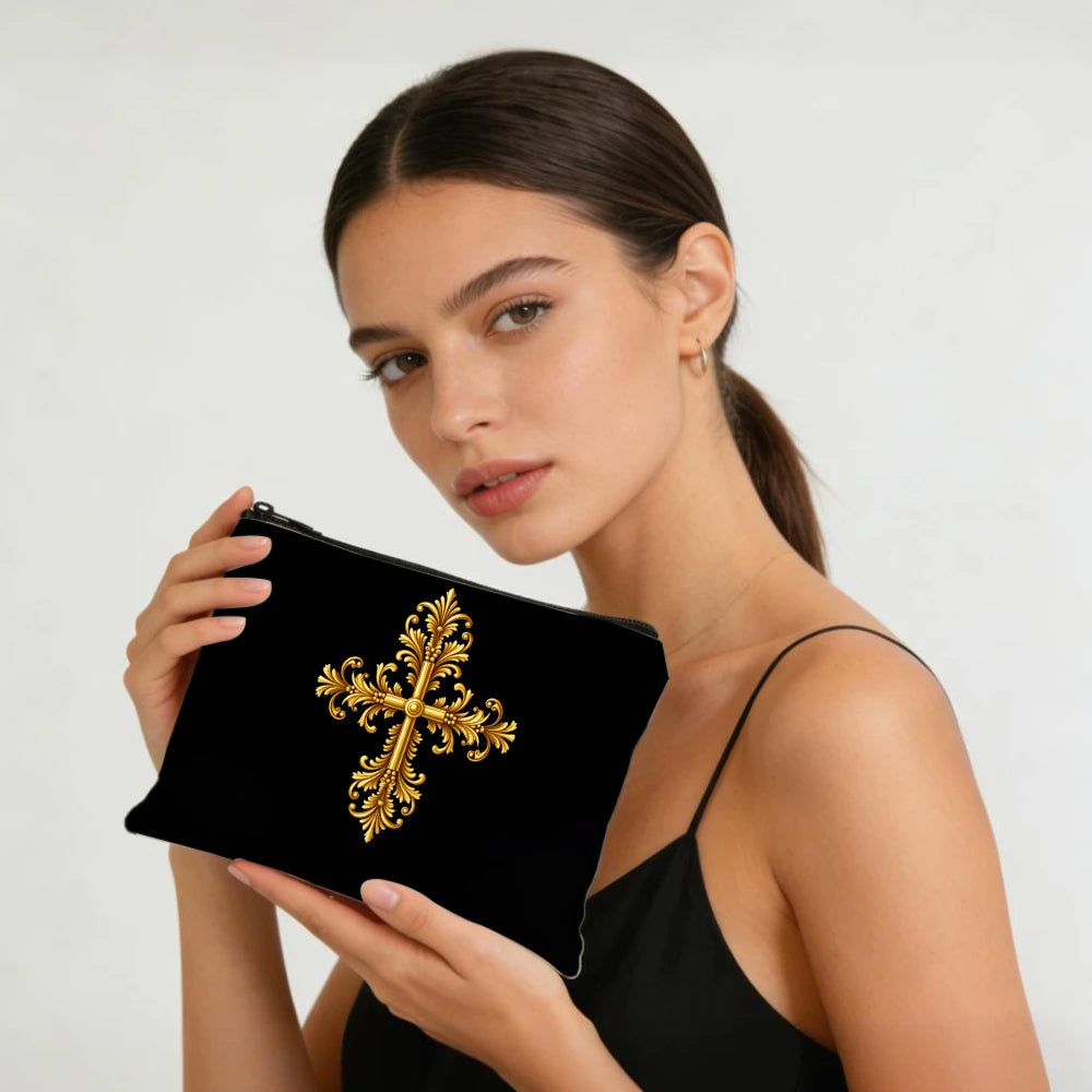 Golden Cross Cosmetic Travel Makeup Bag