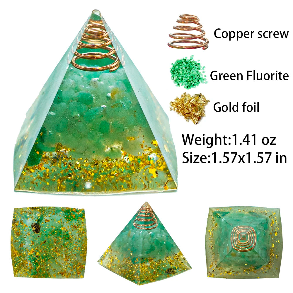 Crystal Energy Pyramid Chakra Decor