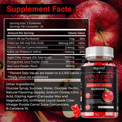 Apple Cider Vinegar Gummies - Promotes Digestive Health, Relieves Bloating and Constipation, Burns Fat, Weight Management