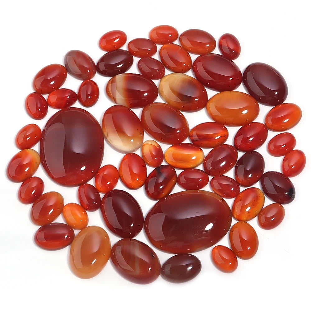 Natural Stone Oval Cabochon Beads