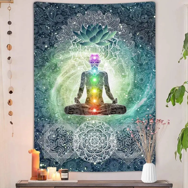 Chakra Lotus Spiritual Wall Tapestry