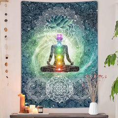 Chakra Lotus Spiritual Wall Tapestry