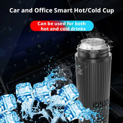 Smart Portable 12V Car Heating And Cooling Cup One Button Control 304 Stainless Steel Travel Coffee Mug Vehicle Drink Warmer