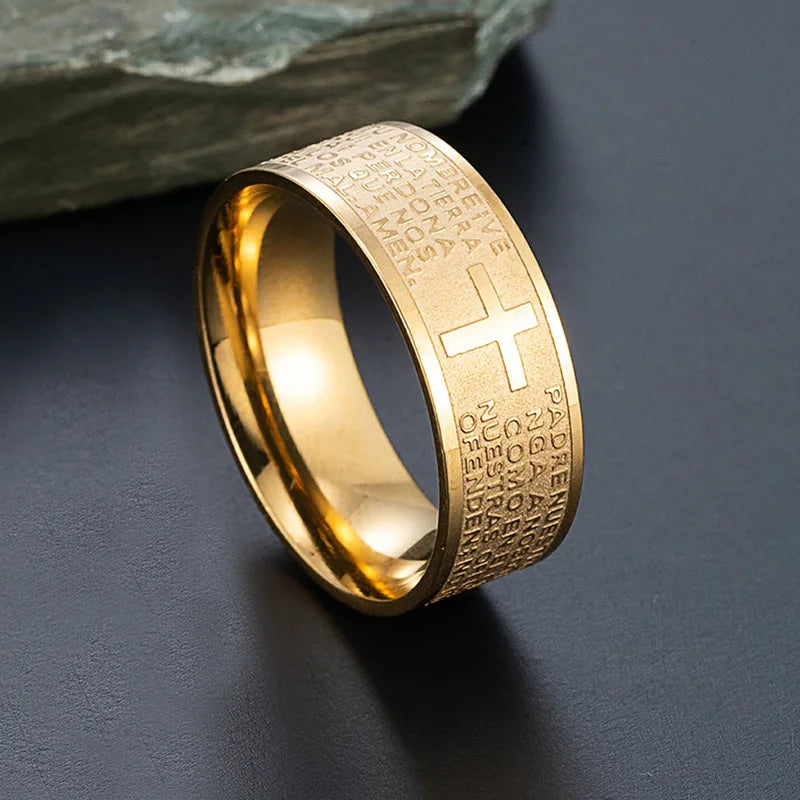 Christian Cross Bible Prayer Ring