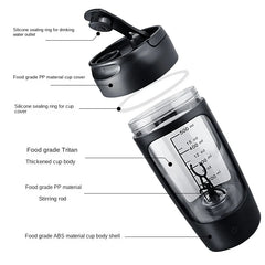 650ml USB Rechargeable Electric Protein Shaker Bottle