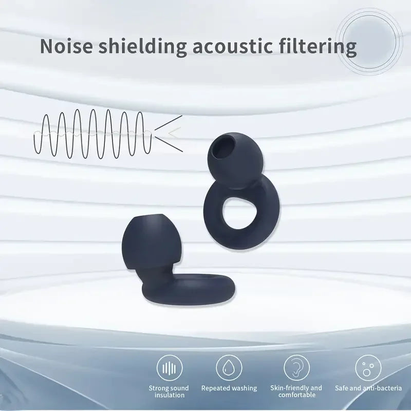 Reusable Silicone Noise Reducing Sleep Earplugs