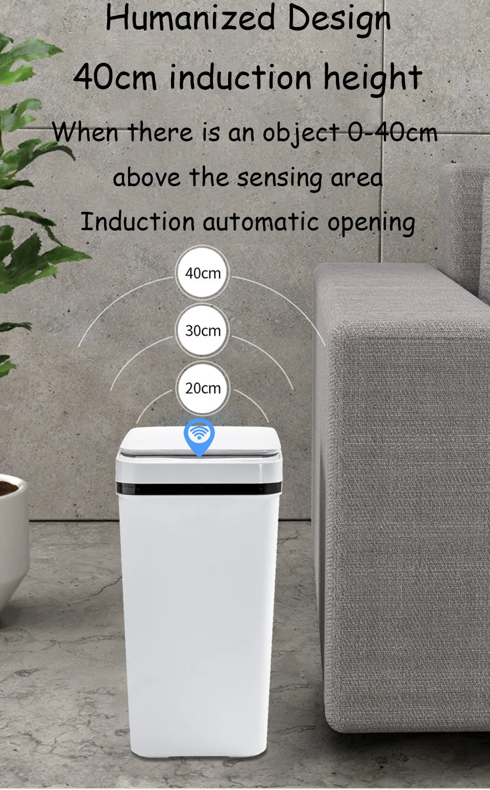 12L Touchless Motion Sensor Trash Can