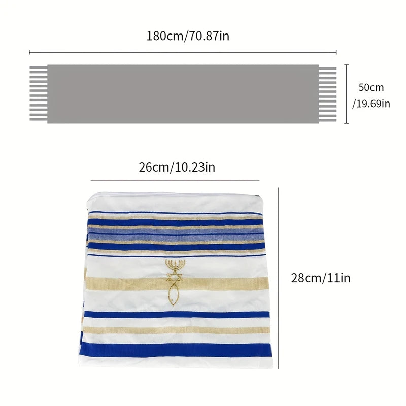 Traditional Jewish Prayer Shawl Tallit Scarf