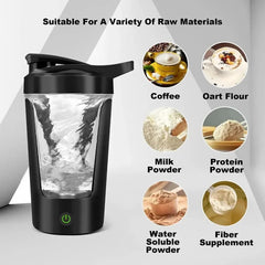 Shaker Cup USB Charging Shaker Cup For Protein Shaker Meal Replacement Shake Portable Gym Water Bottle Mixing Cup 450ml