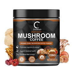 GPGP GreenPeople 226G Lion's Mane Mushroom Coffee with Reishi,Cordyceps &Turkey Tail-Energy,Mental Clarity & Focus,Brain Booster