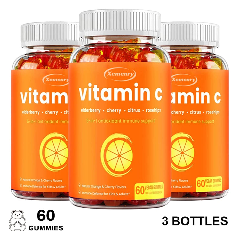 Vitamin C Gummies - Maximizes Absorption, Strengthens The Immune System, and Promotes Collagen Production, Antioxidant