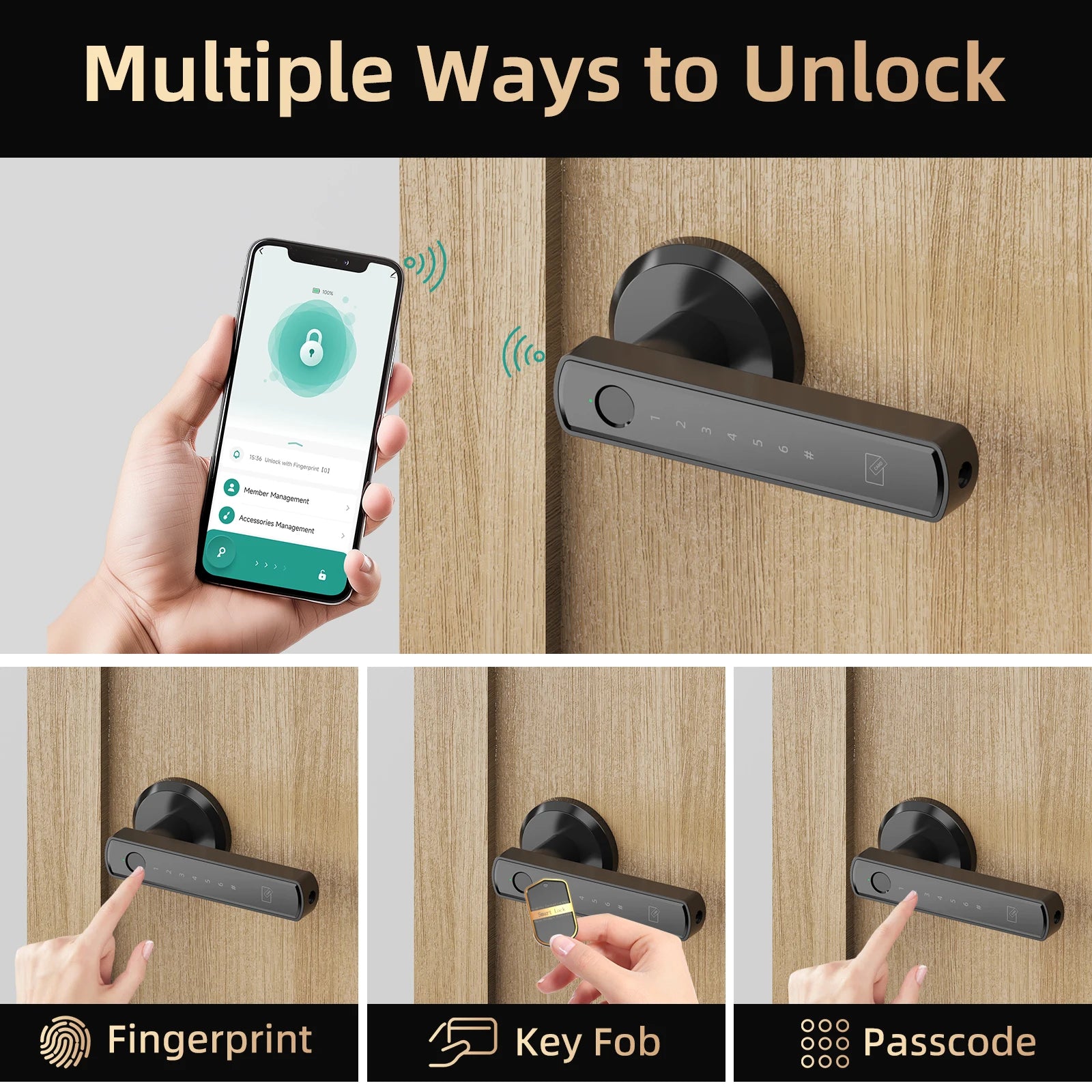 Fingerprint Smart Door Lock With Keypad