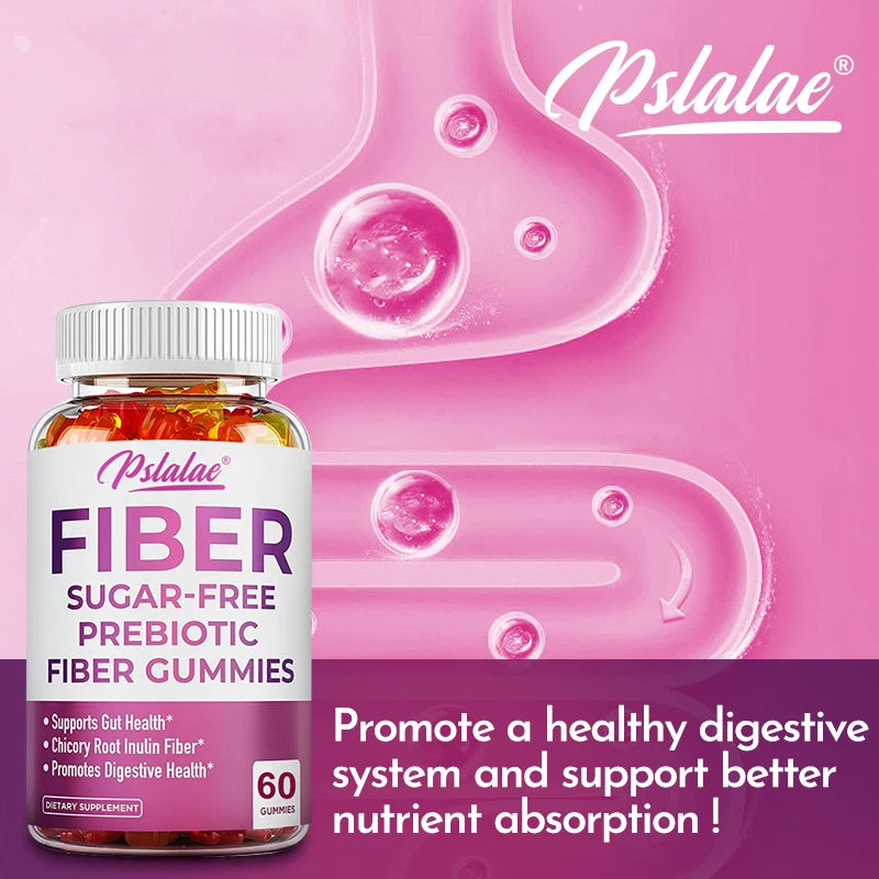 Prebiotic Sugar-Free Fiber Gummies - Supports Digestive Health, Promotes Overall Gut Health, and Regulates Stomach Function