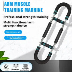 The Twister Arm Exerciser (20kg/30kg/40kg/50kg) features U-shaped handles, foam wraps, and stainless steel springs for safe, adjustable resistance. Ideal for forearm, triceps, and chest strength training on a white background.