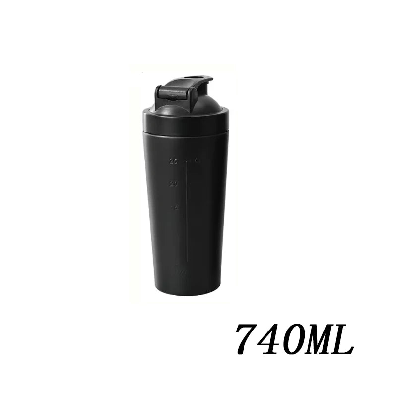 Stainless Steel Protein Powder Shaker Bottle With Steel Ball Leak Proof Gym Fitness Sport Whey Shakes Cup Fitness Sports Mug