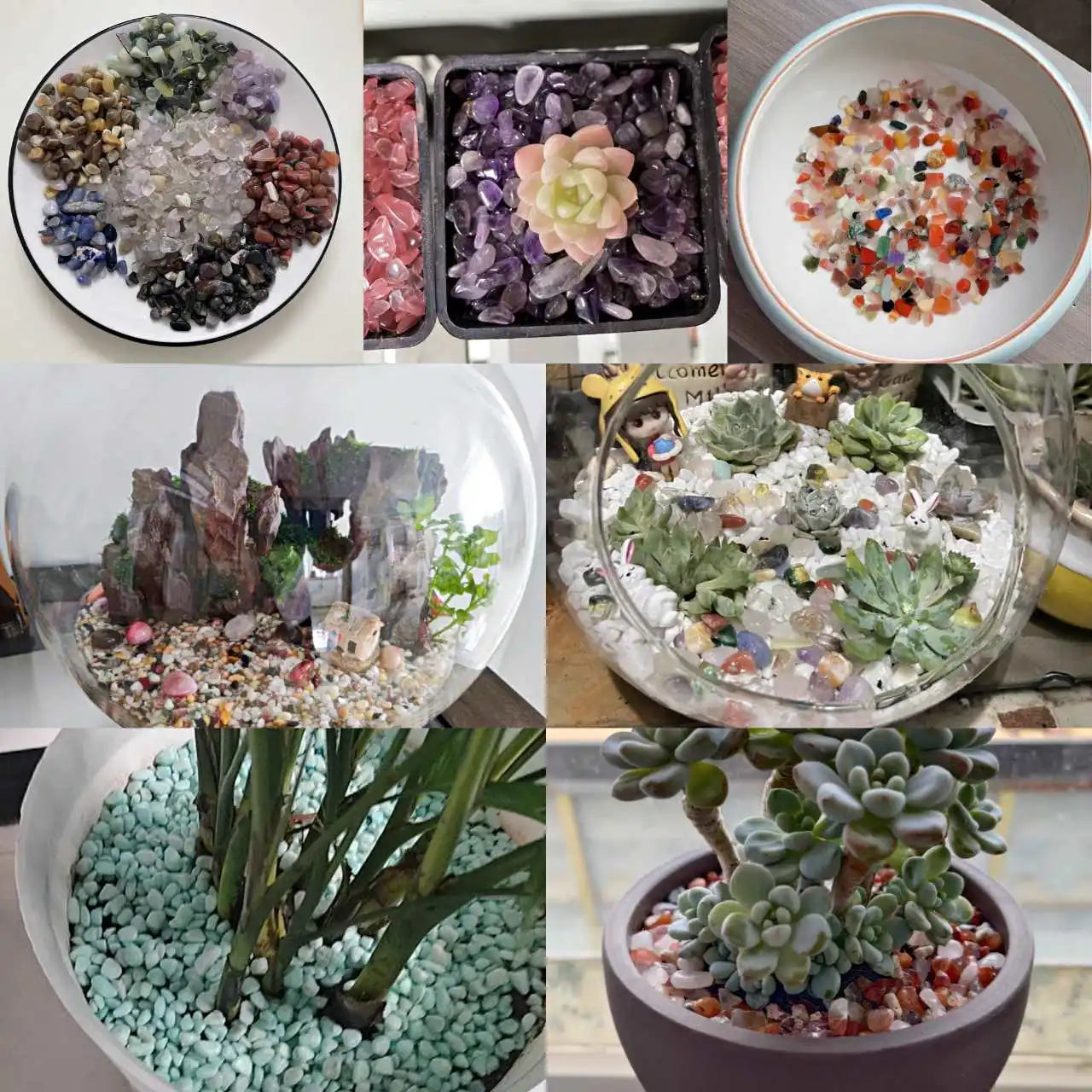 Natural Crystal Chip Stone Collection