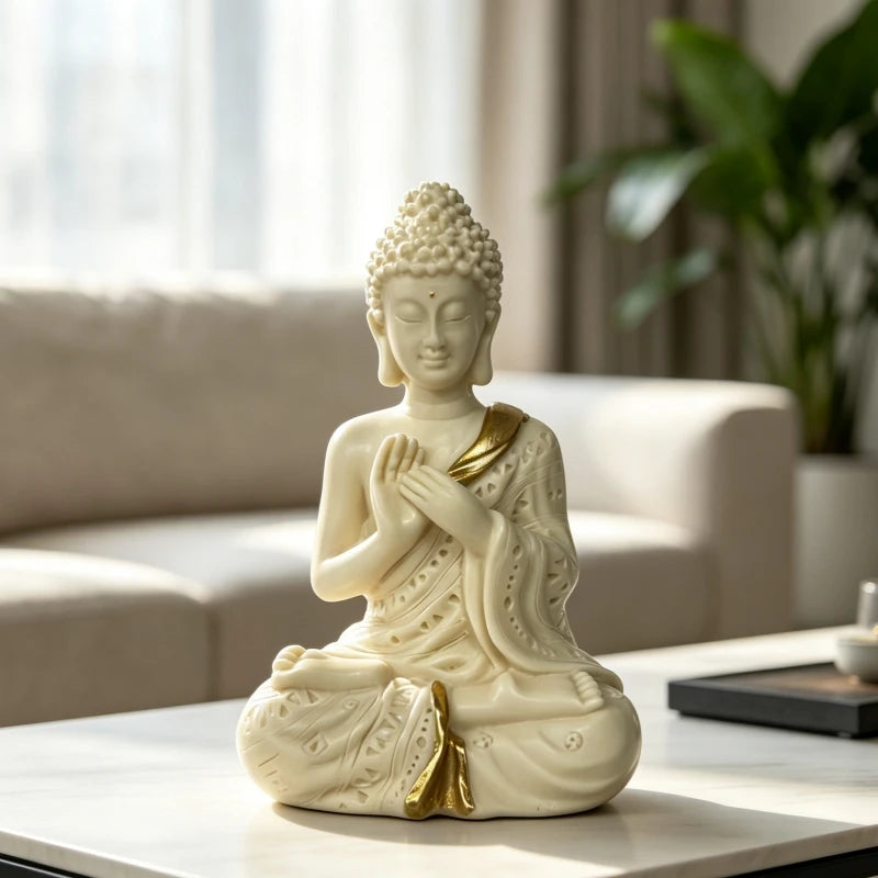 Resin Buddha Meditation Home Decor Statue