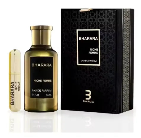 A 100ml C2U Bharara King Eau De Parfum for men, in a high-end spray bottle and sealed gift box, is displayed on a white background—ideal for anyone seeking a luxurious fragrance experience.