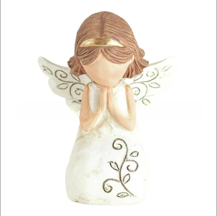Resin Praying Angel Bible Statue