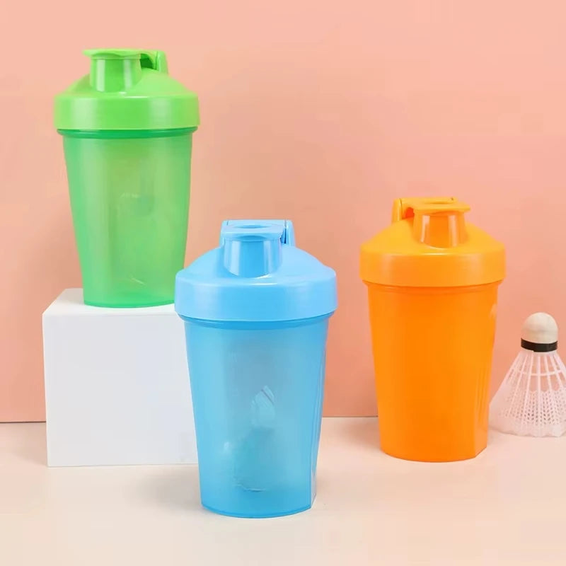 1-7PCS Shaker Bottles Sport Water Cups Whey Protein Powder Mixer Bottle Fitness Gym Shaker Outdoor Portable Plastic Drink Cup