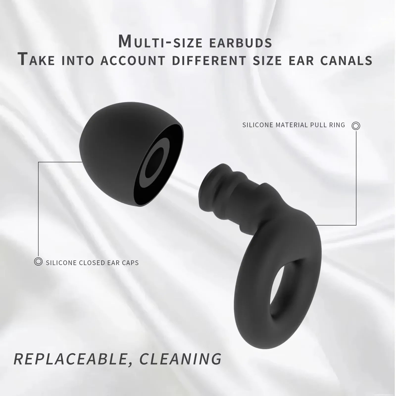 Reusable Silicone Noise Reducing Sleep Earplugs