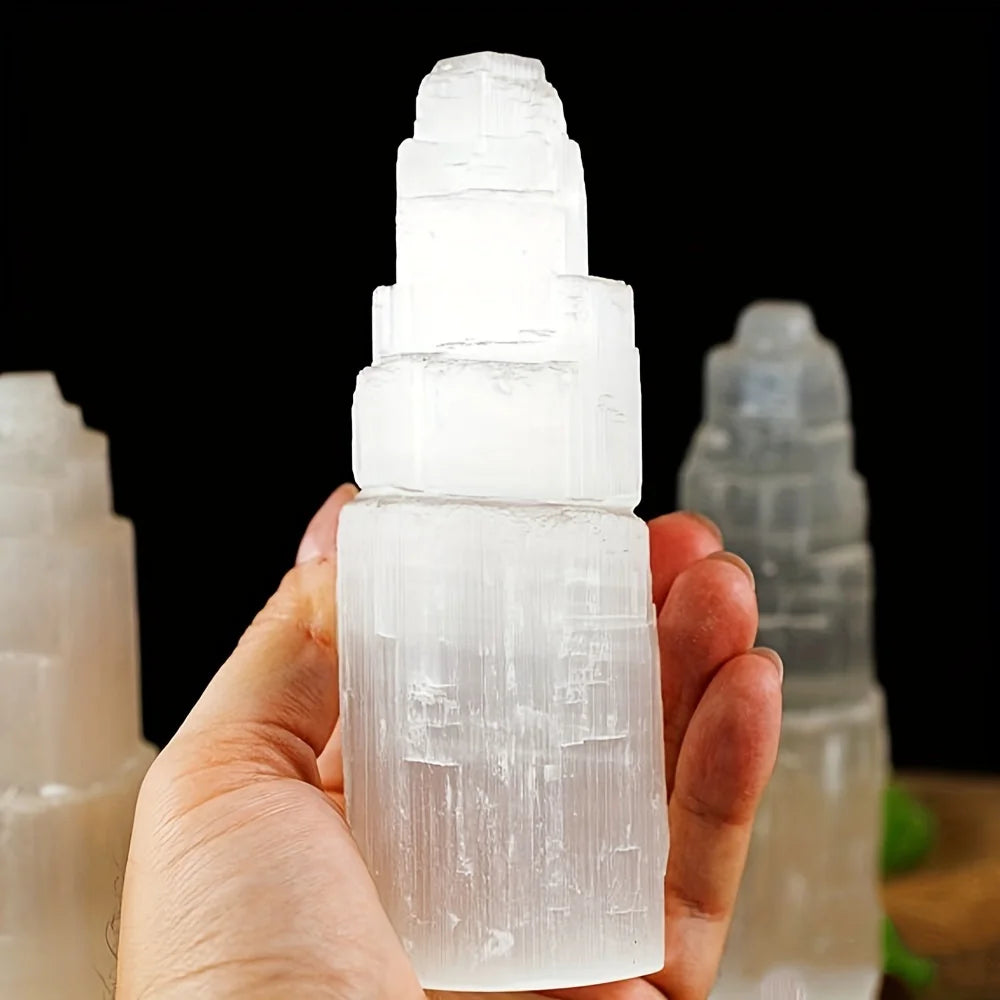 Selenite Crystal Tower Energy Decor