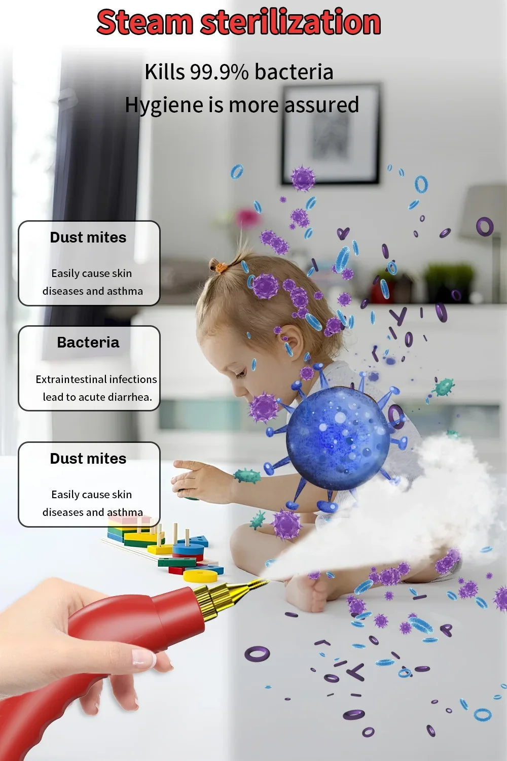 2500W Portable High Temperature Steam Cleaner