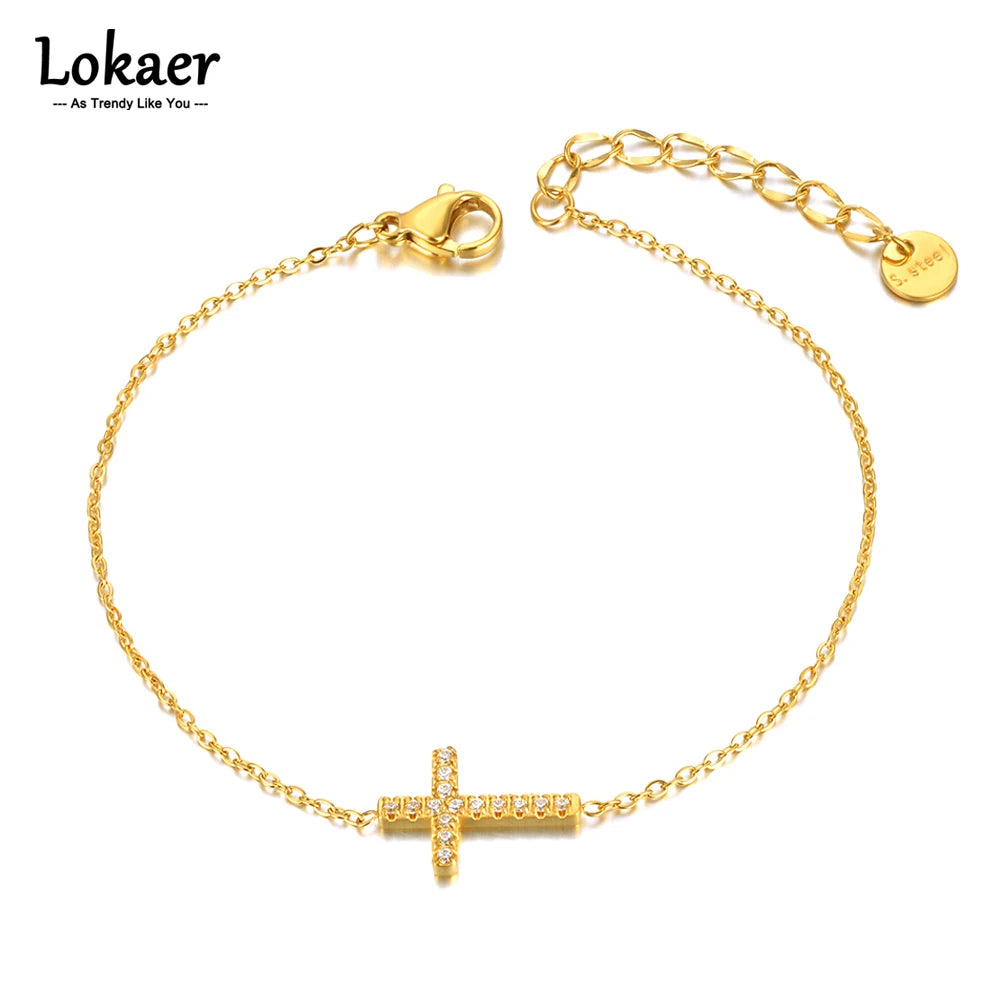 Stainless Steel Cross Faith Bracelet