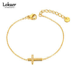 Stainless Steel Cross Faith Bracelet