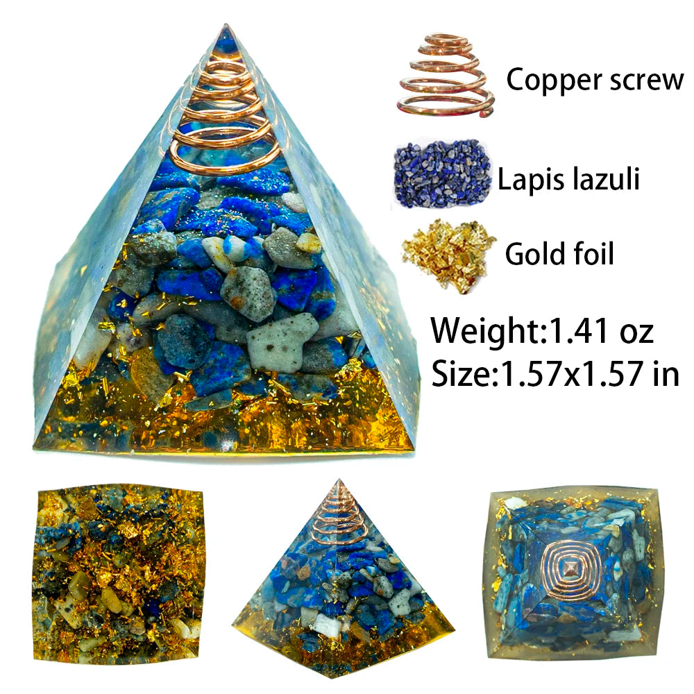 Crystal Energy Pyramid Chakra Decor