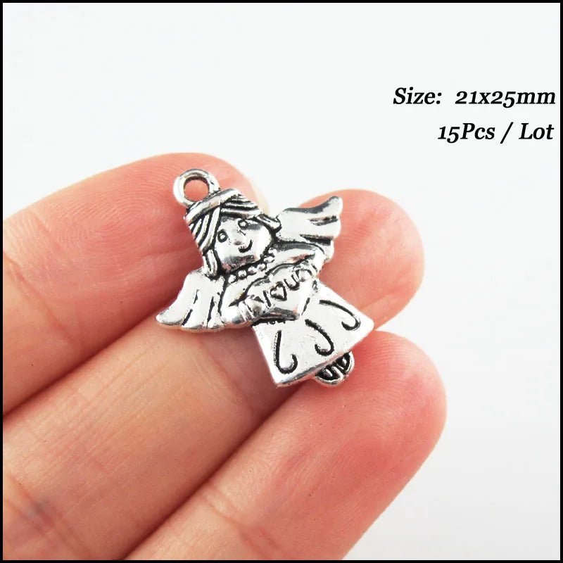 Praying Angel Wings Pendant Charms