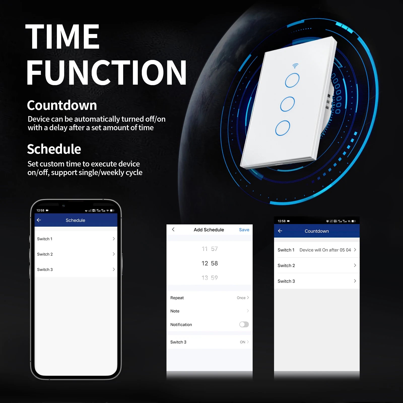 Tuya Smart Touch Wall Light Switch