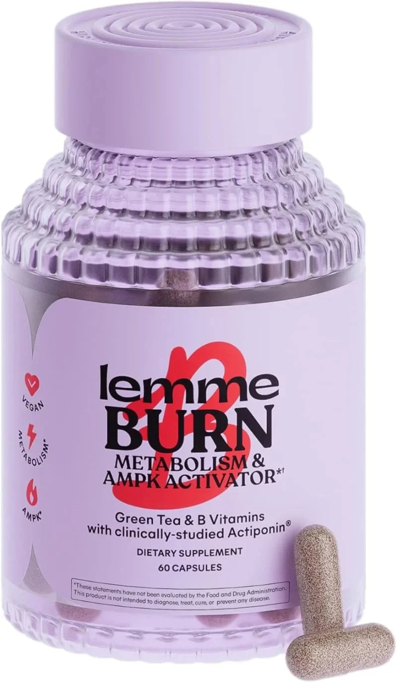 Metabolism, Belly Fat Burning + AMPK Activating Supplement for Men & Women Gynostemma, Green Tea Extract Vitamins B6 & B12 60pcs