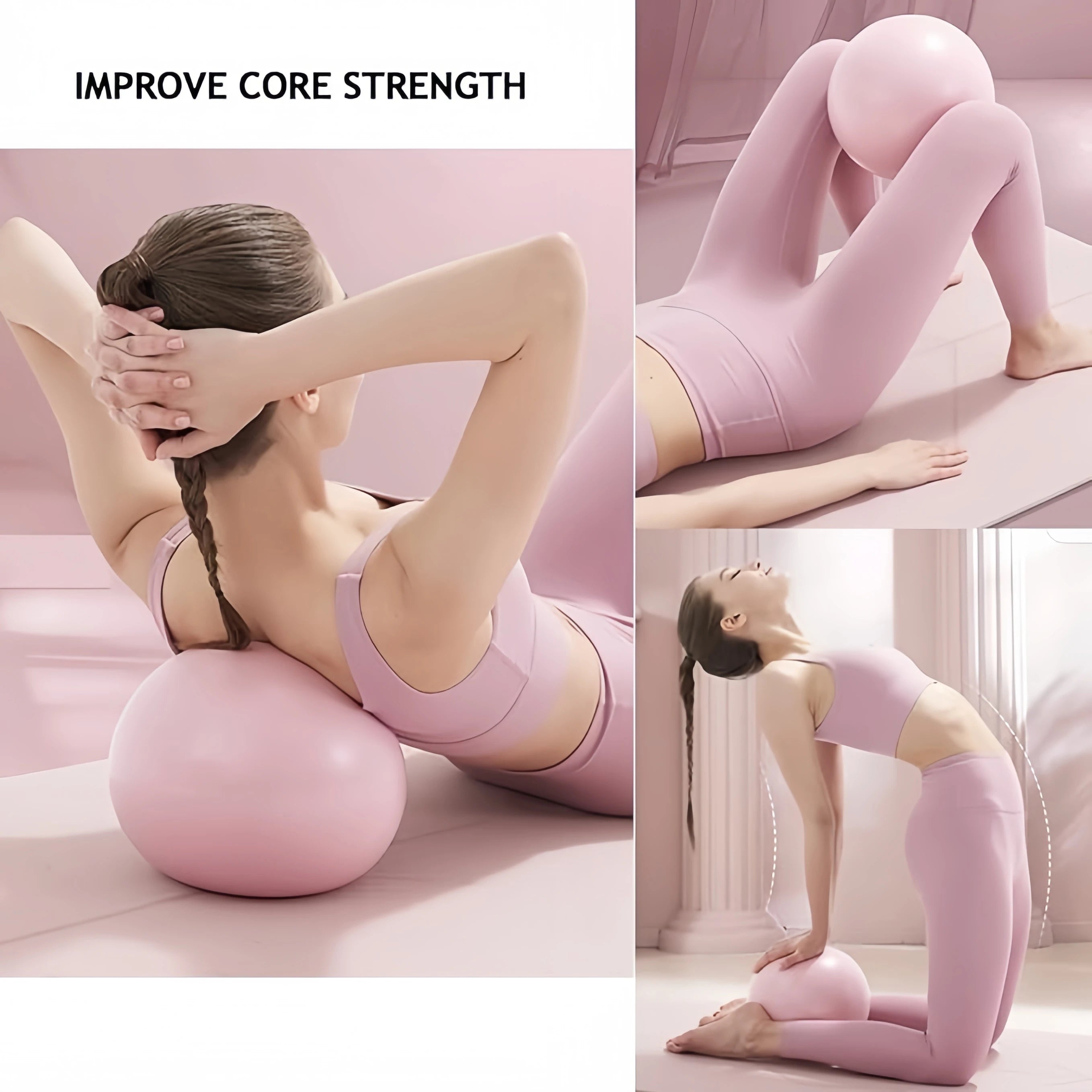 10-Piece Pilates Loops Yoga Kit, Stretch Belt Yoga Ball Rally Belt - Fitness Equipment for Stretching, Shaping and Core Training
