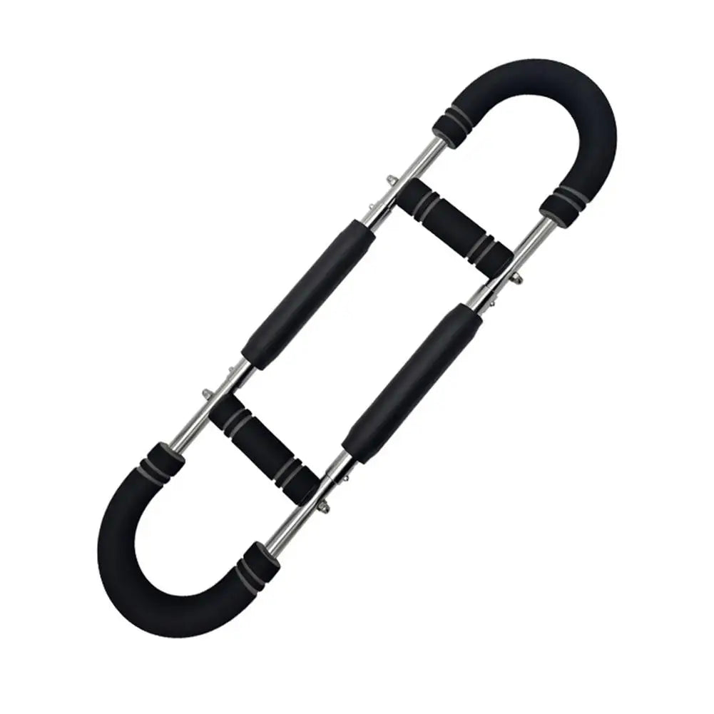 The Twister Arm Exerciser is an adjustable spring workout bar (20kg/30kg/40kg/50kg) designed to enhance forearm, triceps, and chest strength—perfect for upper body training.