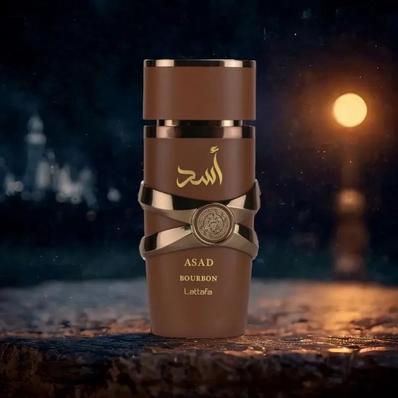 Lattafa Asad Bourbon Eau De Parfum Spray 3.4 oz (100 ml) Unisex Nuevo en caja Sellado Original