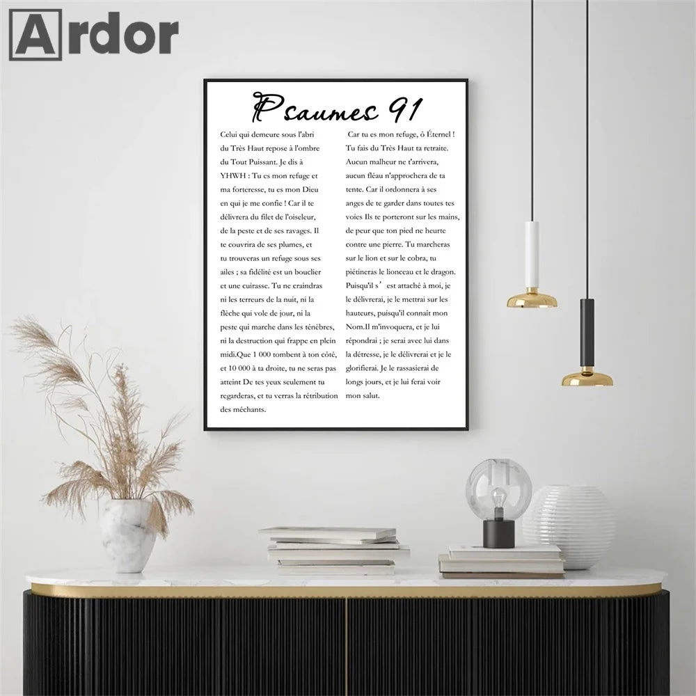 Psalm 91 Bible Verse Wall Art