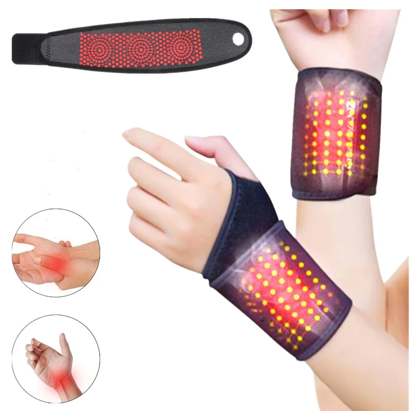 Self-Heating Magnetic Wrist Support Brace for Pain Relief