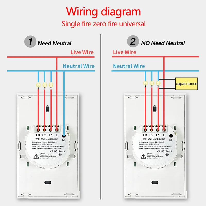 Tuya Smart Touch Wall Light Switch