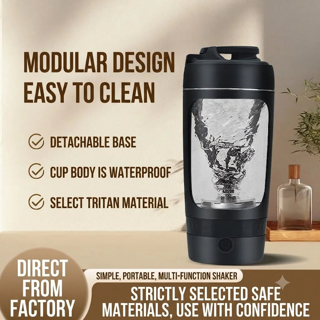 630ml Electric Protein Shaker Bottle and Portable Automatic Blender