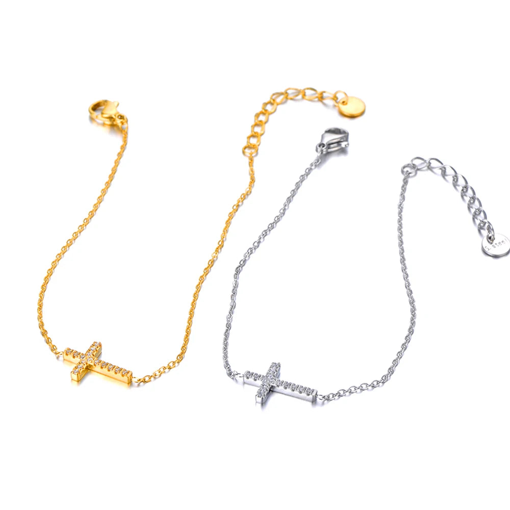 Stainless Steel Cross Faith Bracelet